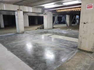 Пол с разноуклонкой в подземном паркинге, 470 м2, 7 дней